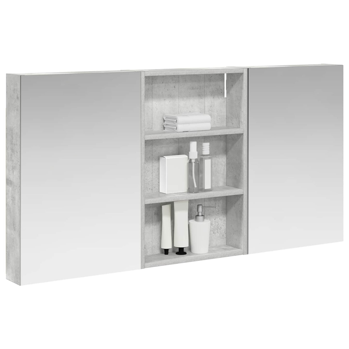 Badkamerkastenset 3 pcs 120 x 10,5 x 60,5 cm Bewerkt hout