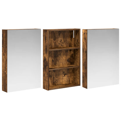 Badkamerkastenset 3 pcs 120 x 10,5 x 60,5 cm Bewerkt hout