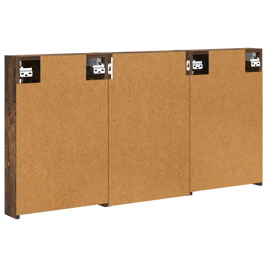 Badkamerkastenset 3 pcs 120 x 10,5 x 60,5 cm Bewerkt hout