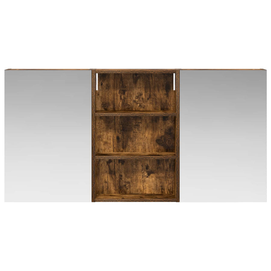Badkamerkastenset 3 pcs 120 x 10,5 x 60,5 cm Bewerkt hout
