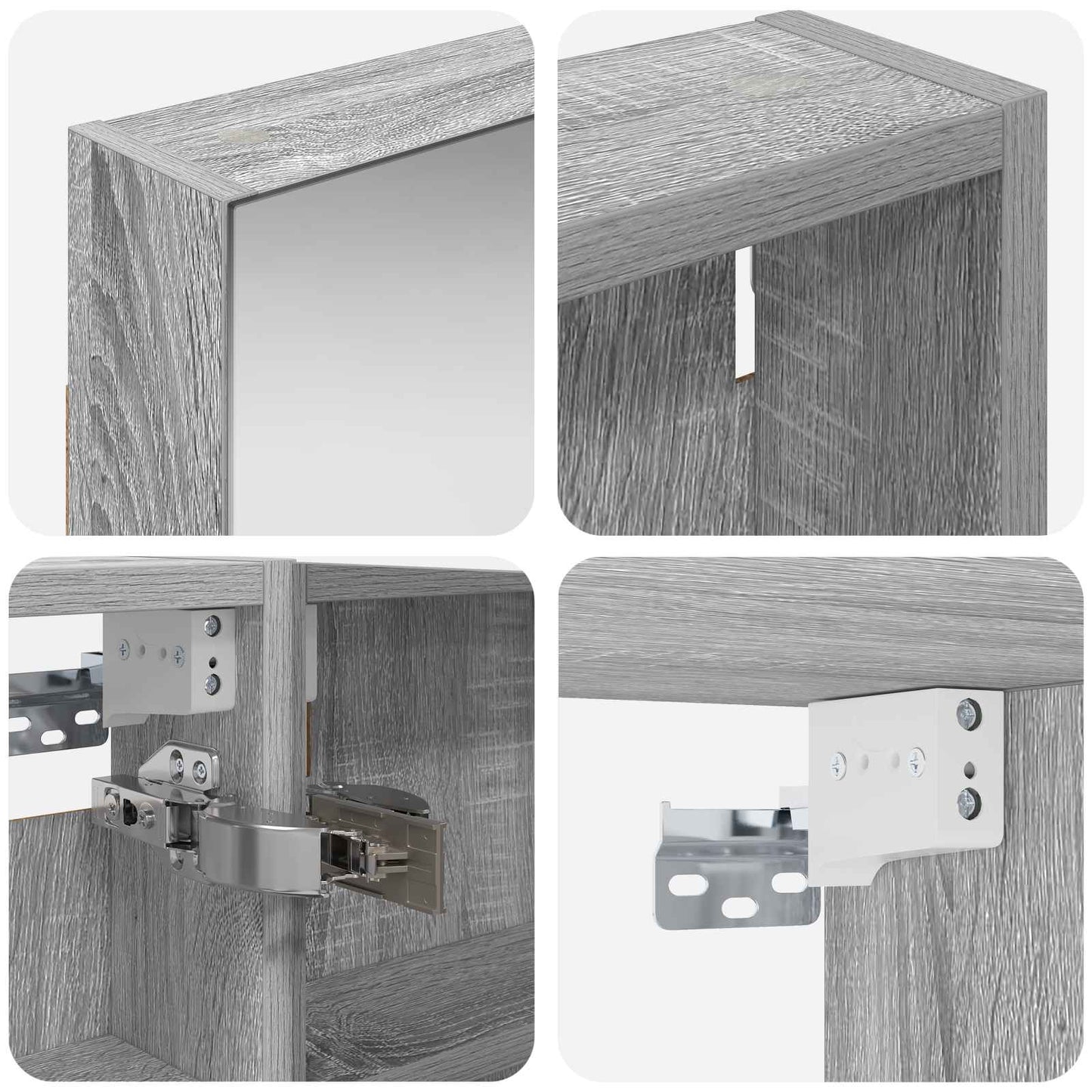 Badkamerkastenset 3 pcs 120 x 10,5 x 60,5 cm Bewerkt hout