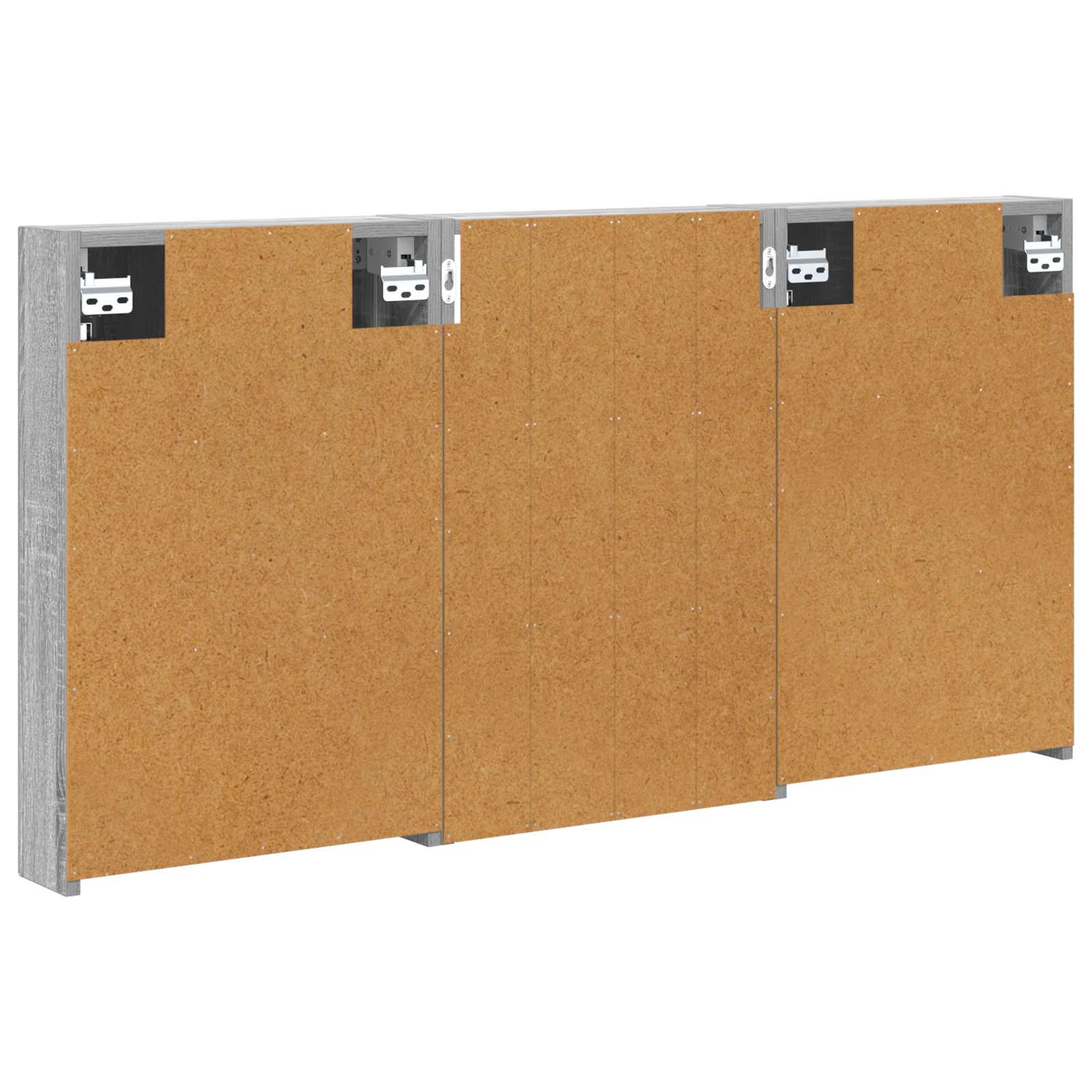 Badkamerkastenset 3 pcs 120 x 10,5 x 60,5 cm Bewerkt hout