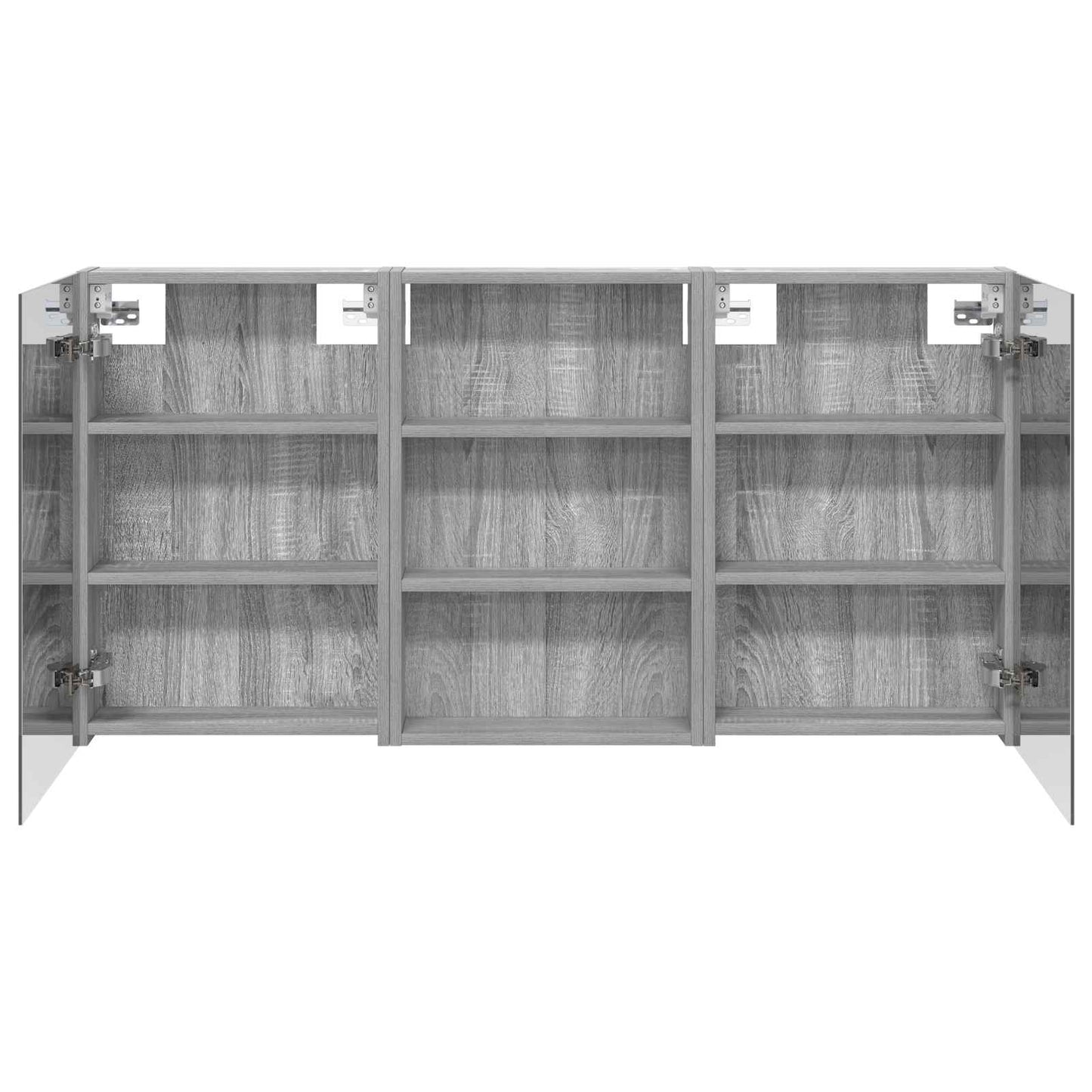 Badkamerkastenset 3 pcs 120 x 10,5 x 60,5 cm Bewerkt hout