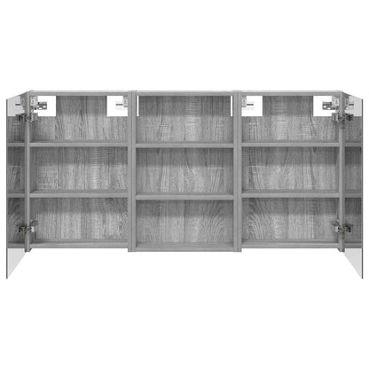 Badkamerkastenset 3 pcs 120 x 10,5 x 60,5 cm Bewerkt hout