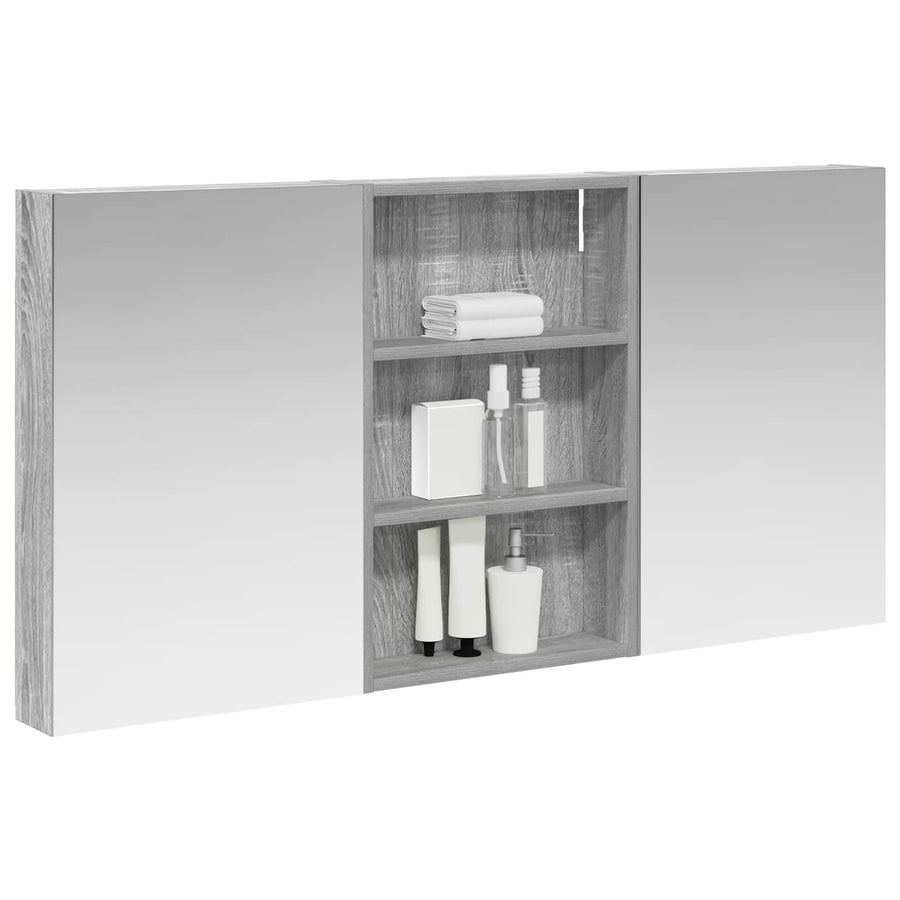 Badkamerkastenset 3 st 120 x 10,5 x 60,5 cm Bewerkt hout