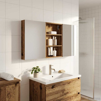 Badkamerkastenset 3 pcs 120 x 10,5 x 60,5 cm Bewerkt hout
