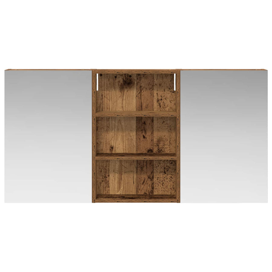 Badkamerkastenset 3 st 120 x 10,5 x 60,5 cm Bewerkt hout