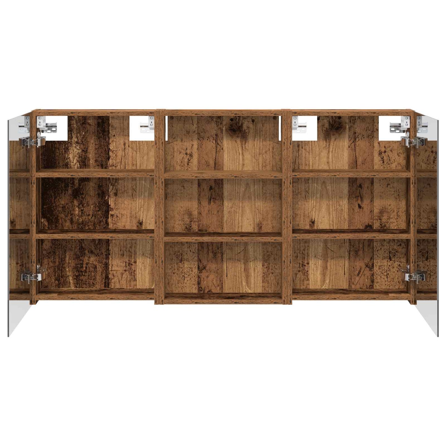 Badkamerkastenset 3 pcs 120 x 10,5 x 60,5 cm Bewerkt hout