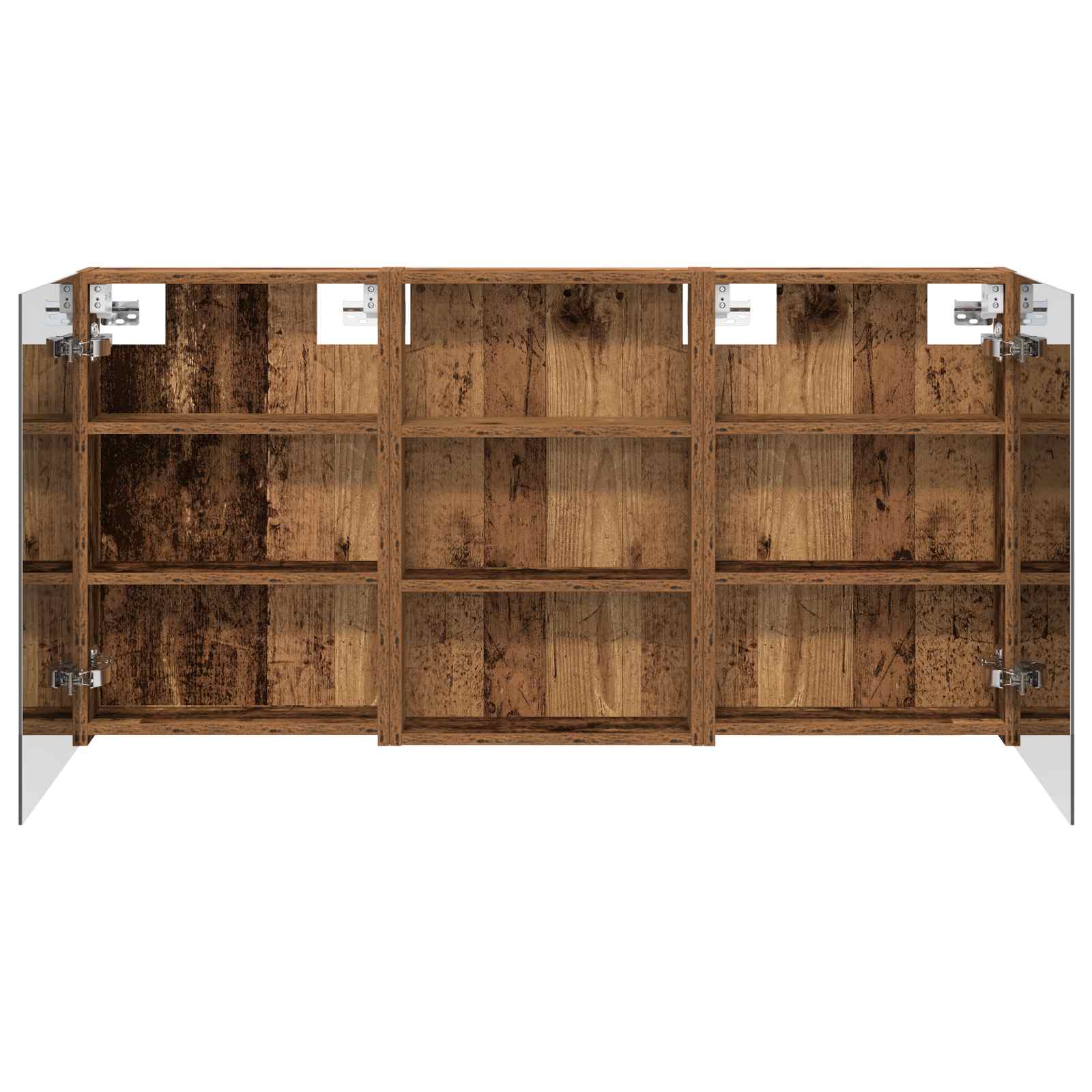 Badkamerkastenset 3 pcs 120 x 10,5 x 60,5 cm Bewerkt hout