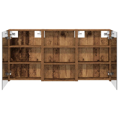 Badkamerkastenset 3 pcs 120 x 10,5 x 60,5 cm Bewerkt hout