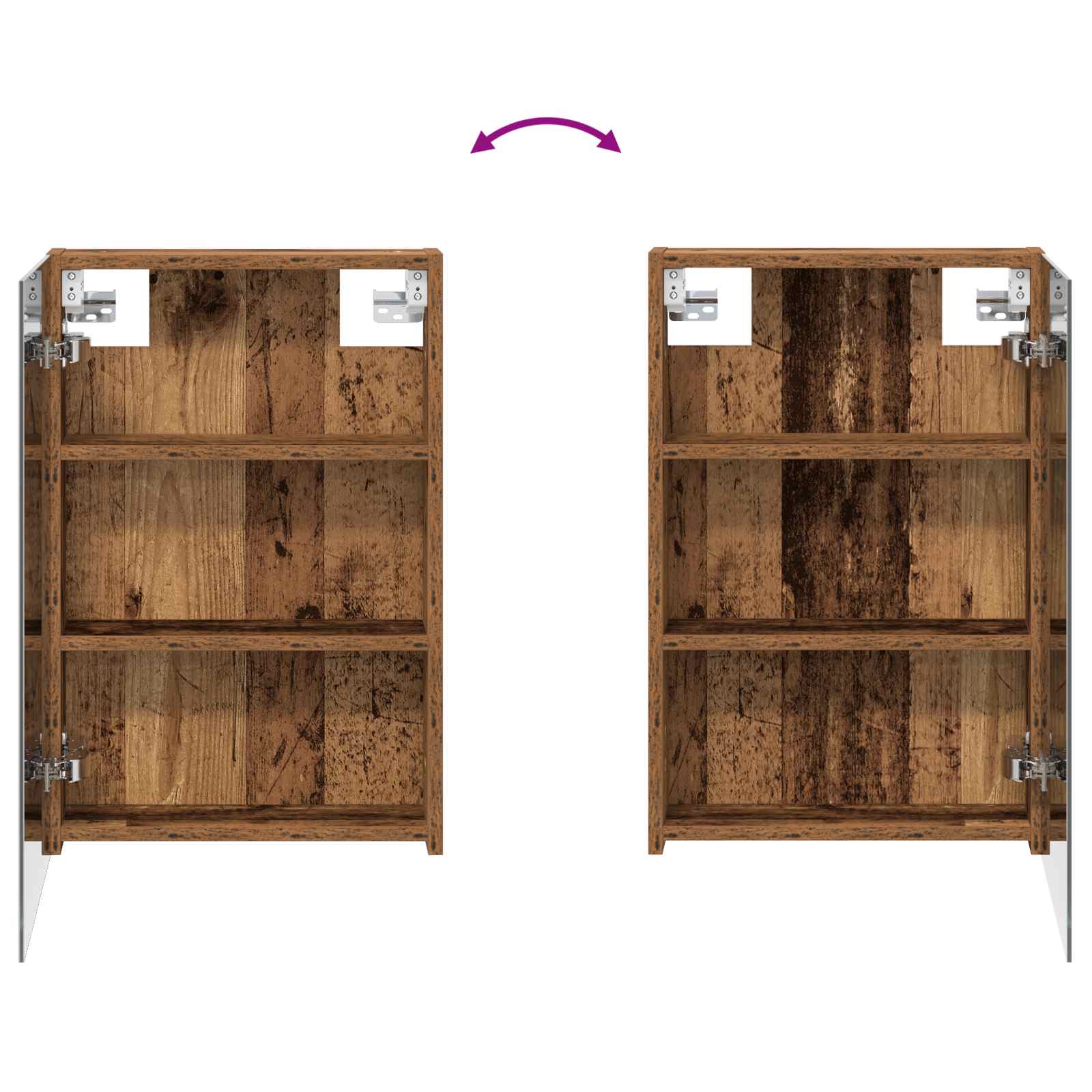 Badkamerkastenset 3 pcs 120 x 10,5 x 60,5 cm Bewerkt hout