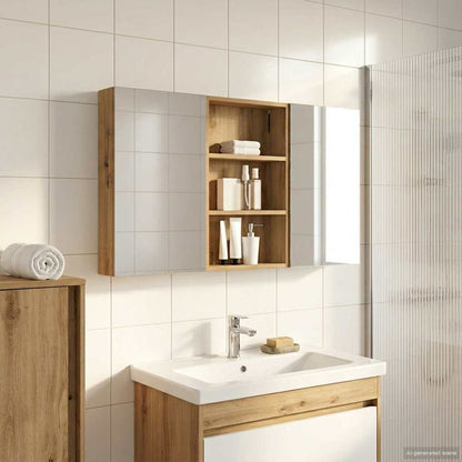 Badkamerkastenset 3 pcs 120 x 10,5 x 60,5 cm Bewerkt hout