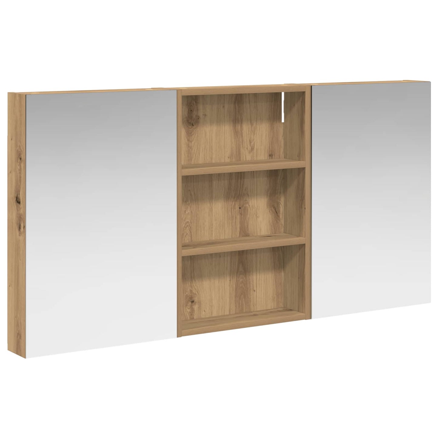 Badkamerkastenset 3 pcs 120 x 10,5 x 60,5 cm Bewerkt hout