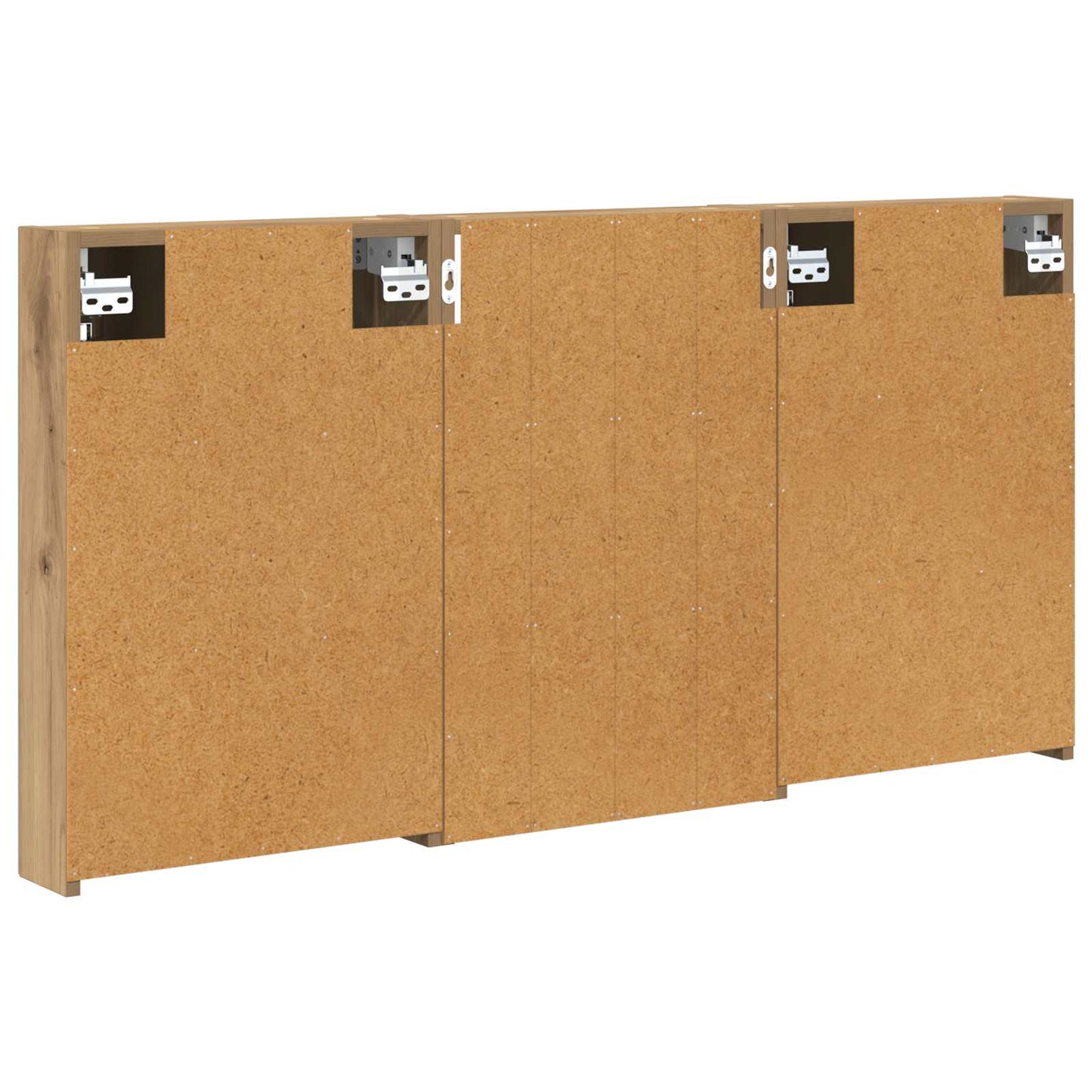 Badkamerkastenset 3 pcs 120 x 10,5 x 60,5 cm Bewerkt hout