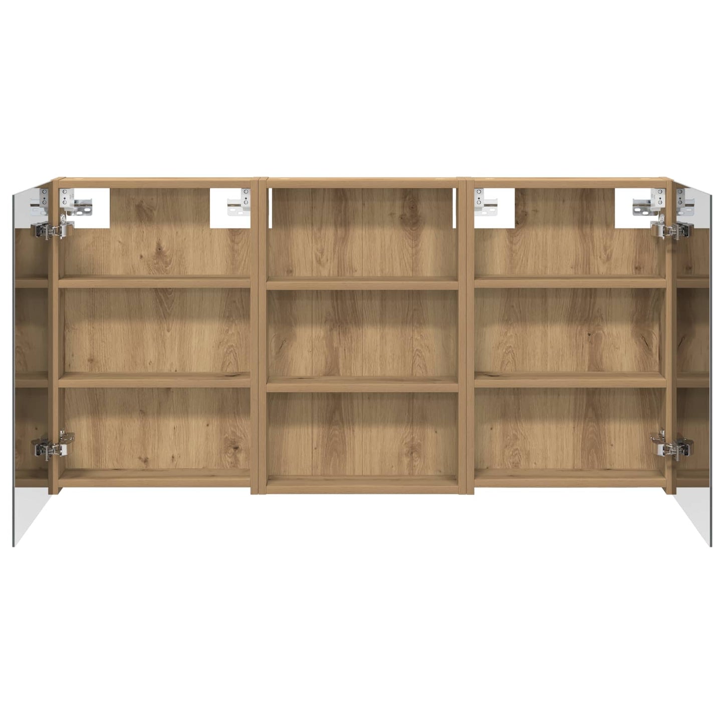 Badkamerkastenset 3 pcs 120 x 10,5 x 60,5 cm Bewerkt hout