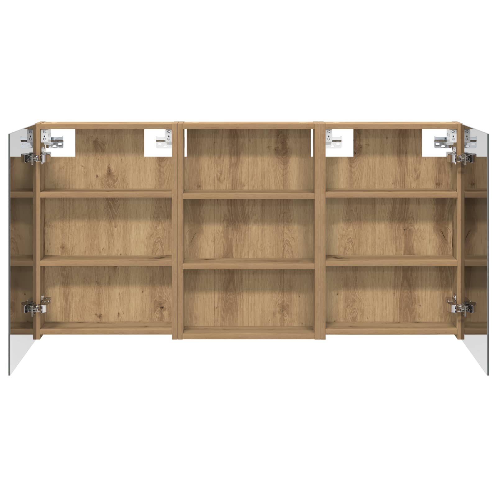 Badkamerkastenset 3 pcs 120 x 10,5 x 60,5 cm Bewerkt hout