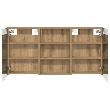 Badkamerkastenset 3 pcs 120 x 10,5 x 60,5 cm Bewerkt hout