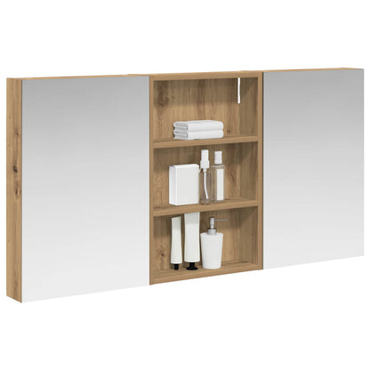 Badkamerkastenset 3 pcs 120 x 10,5 x 60,5 cm Bewerkt hout
