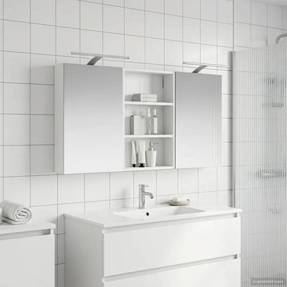 Badkamerkastenset 3 pcs 120 x 10,5 x 60,5 cm Bewerkt hout
