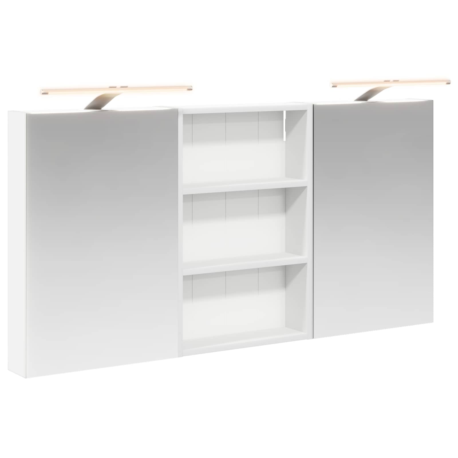 Badkamerkastenset 3 pcs 120 x 10,5 x 60,5 cm Bewerkt hout
