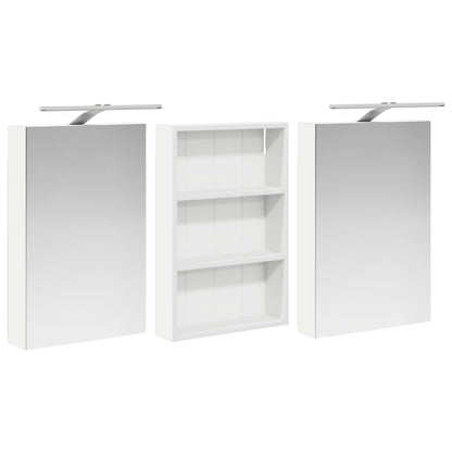 Badkamerkastenset 3 pcs 120 x 10,5 x 60,5 cm Bewerkt hout