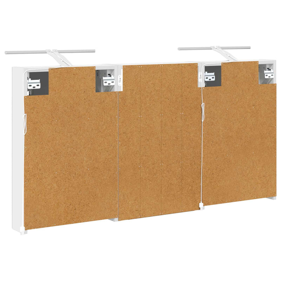 Badkamerkastenset 3 pcs 120 x 10,5 x 60,5 cm Bewerkt hout