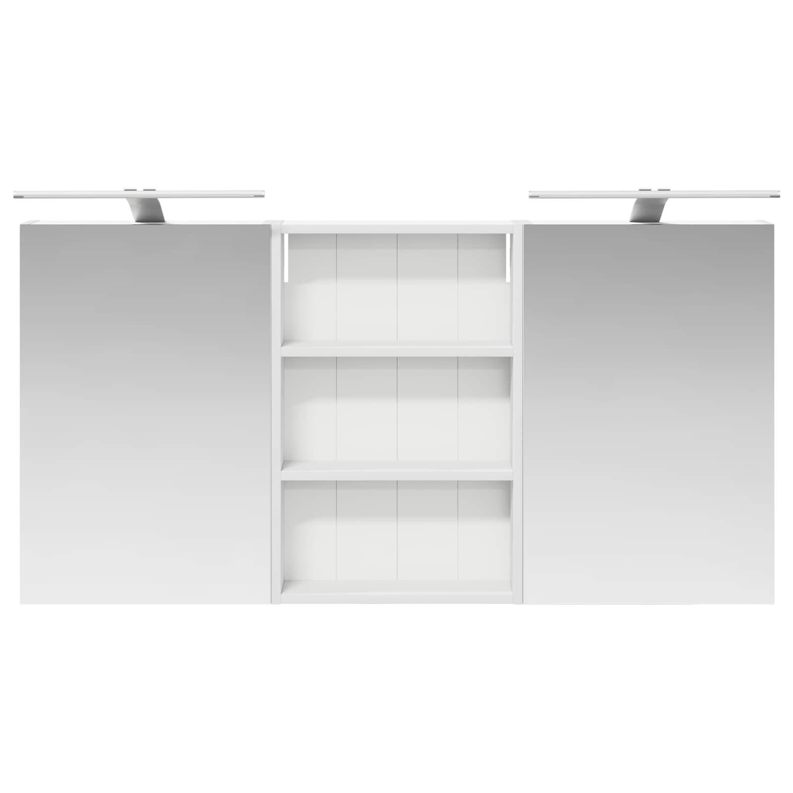 Badkamerkastenset 3 pcs 120 x 10,5 x 60,5 cm Bewerkt hout