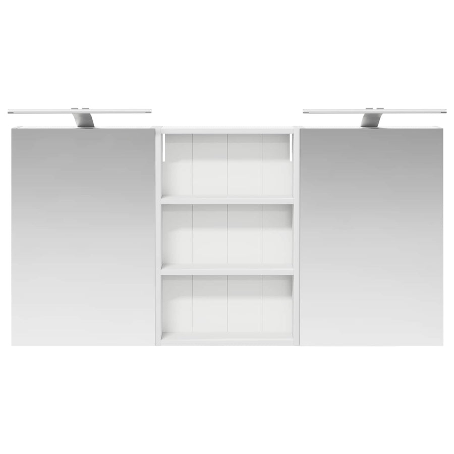 Badkamerkastenset 3 pcs 120 x 10,5 x 60,5 cm Bewerkt hout