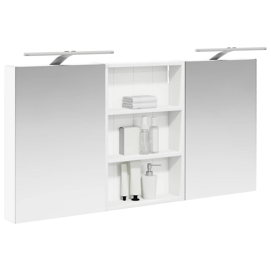 Badkamerkastenset 3 pcs 120 x 10,5 x 60,5 cm Bewerkt hout