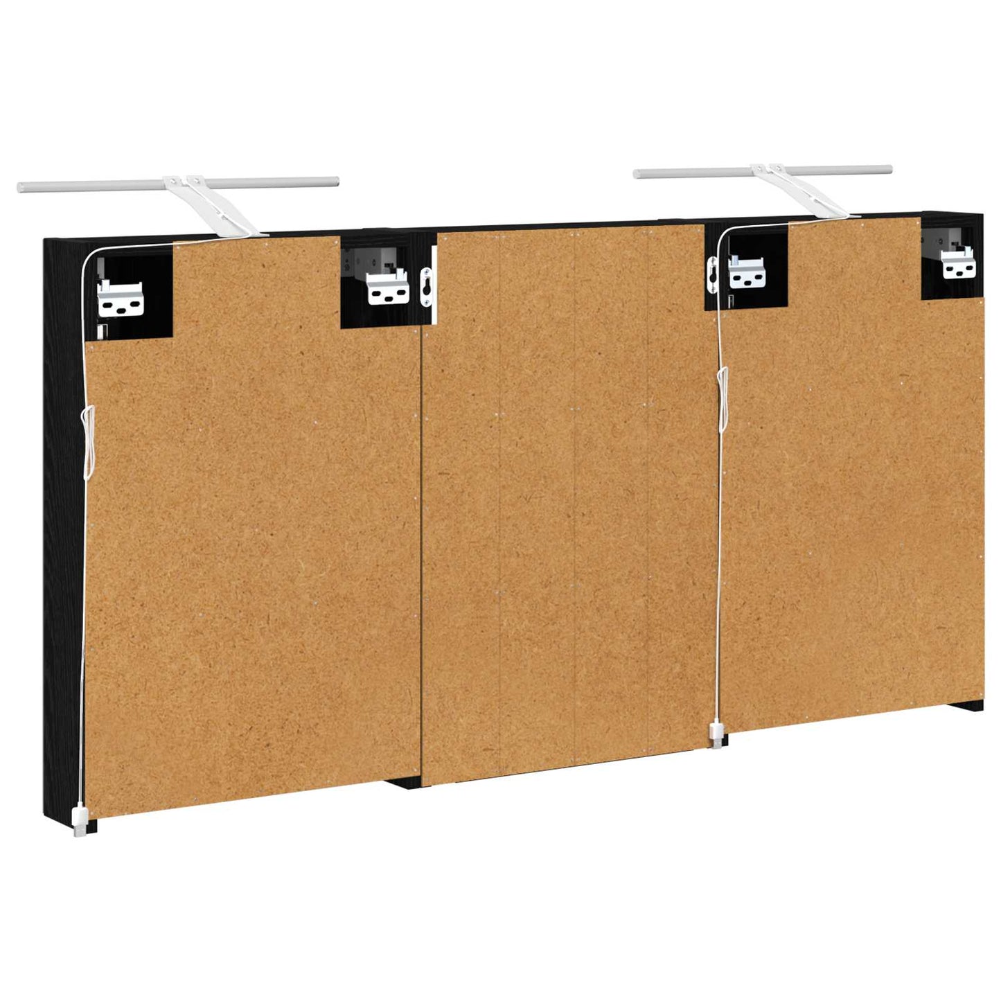Badkamerkastenset 3 pcs 120 x 10,5 x 60,5 cm Bewerkt hout