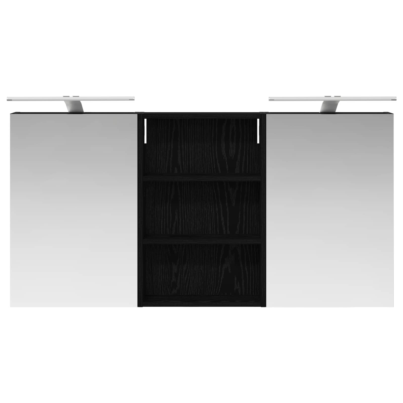 Badkamerkastenset 3 pcs 120 x 10,5 x 60,5 cm Bewerkt hout