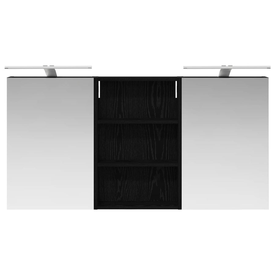 Badkamerkastenset 3 pcs 120 x 10,5 x 60,5 cm Bewerkt hout