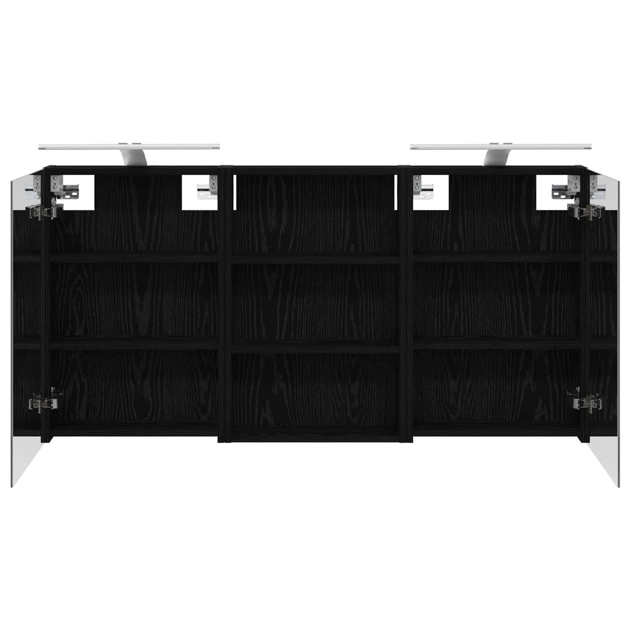 Badkamerkastenset 3 pcs 120 x 10,5 x 60,5 cm Bewerkt hout