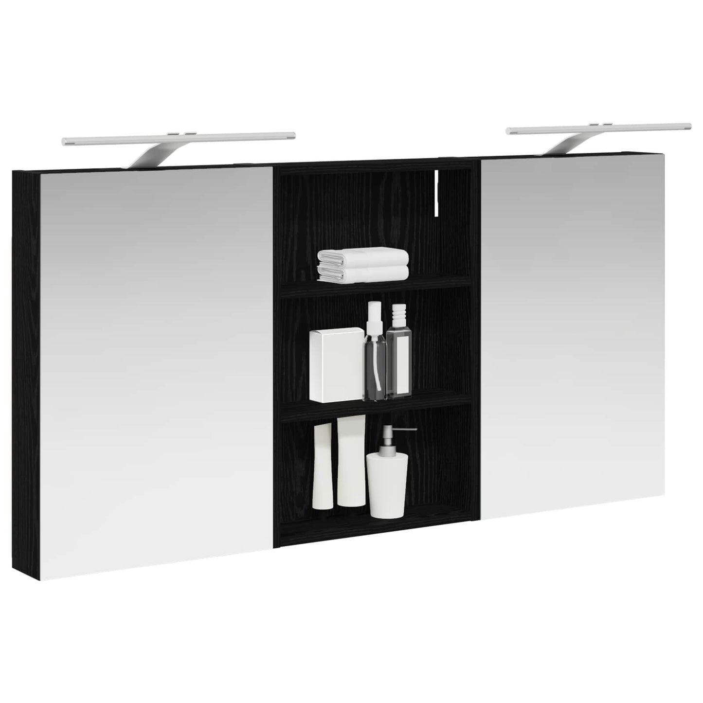 Badkamerkastenset 3 pcs 120 x 10,5 x 60,5 cm Bewerkt hout