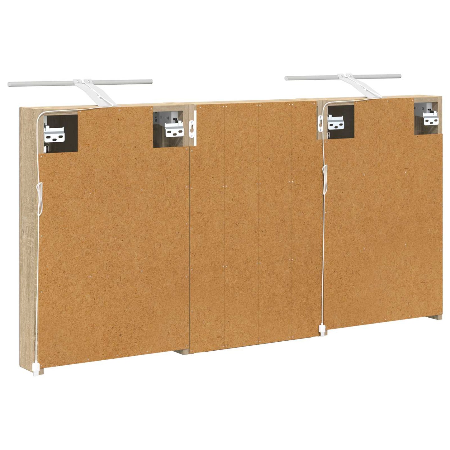 Badkamerkastenset 3 pcs 120 x 10,5 x 60,5 cm Bewerkt hout