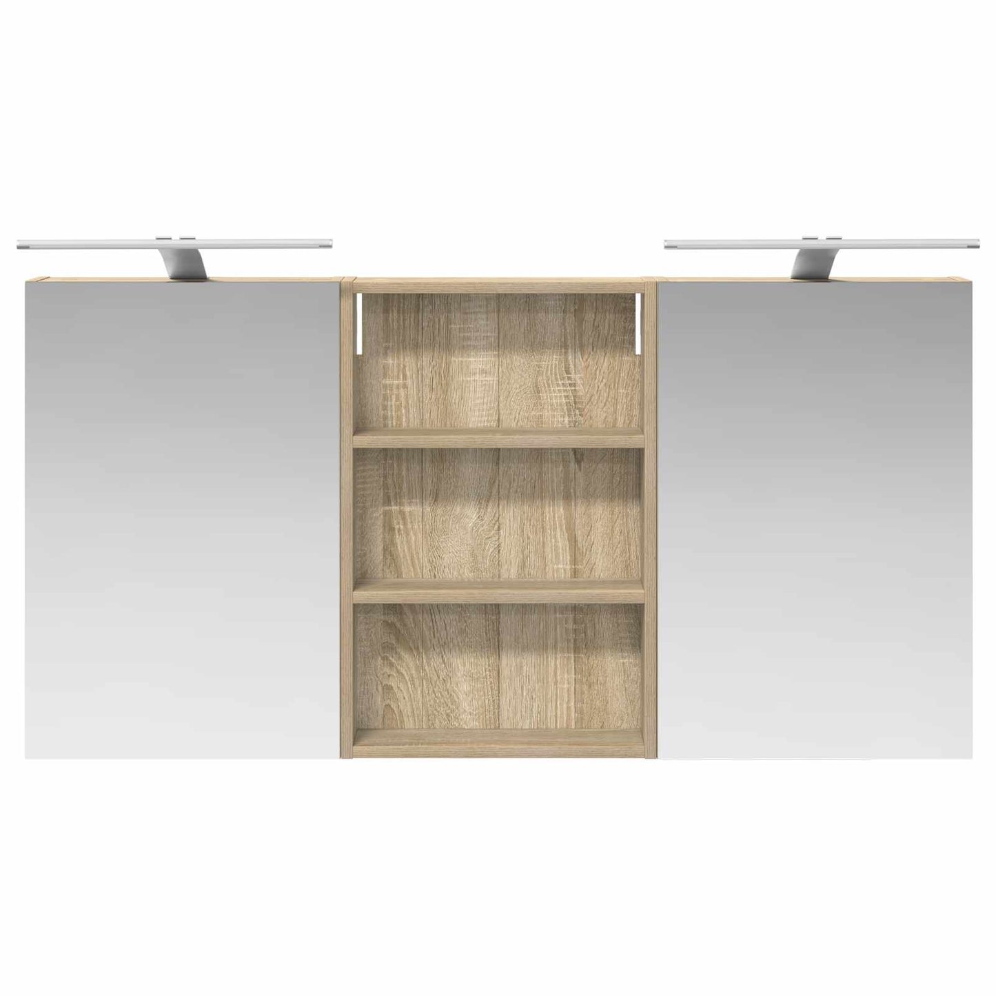 Badkamerkastenset 3 pcs 120 x 10,5 x 60,5 cm Bewerkt hout