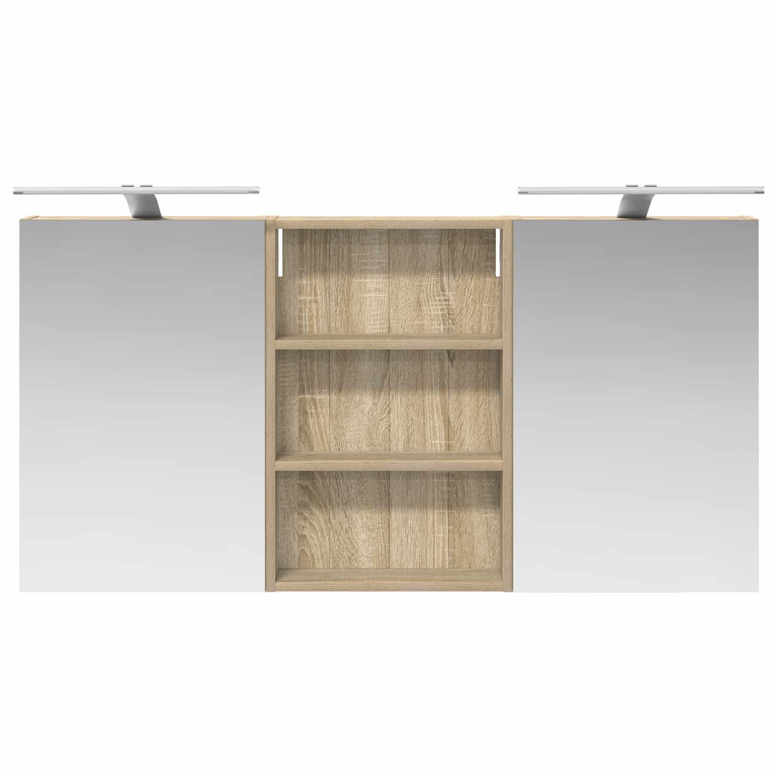 Badkamerkastenset 3 pcs 120 x 10,5 x 60,5 cm Bewerkt hout