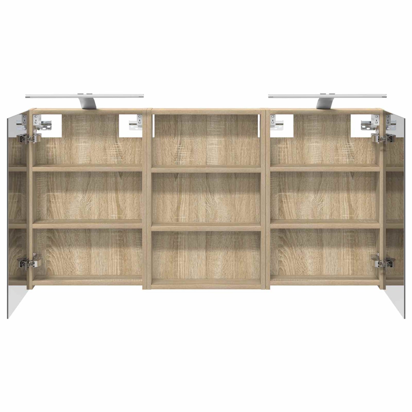 Badkamerkastenset 3 pcs 120 x 10,5 x 60,5 cm Bewerkt hout