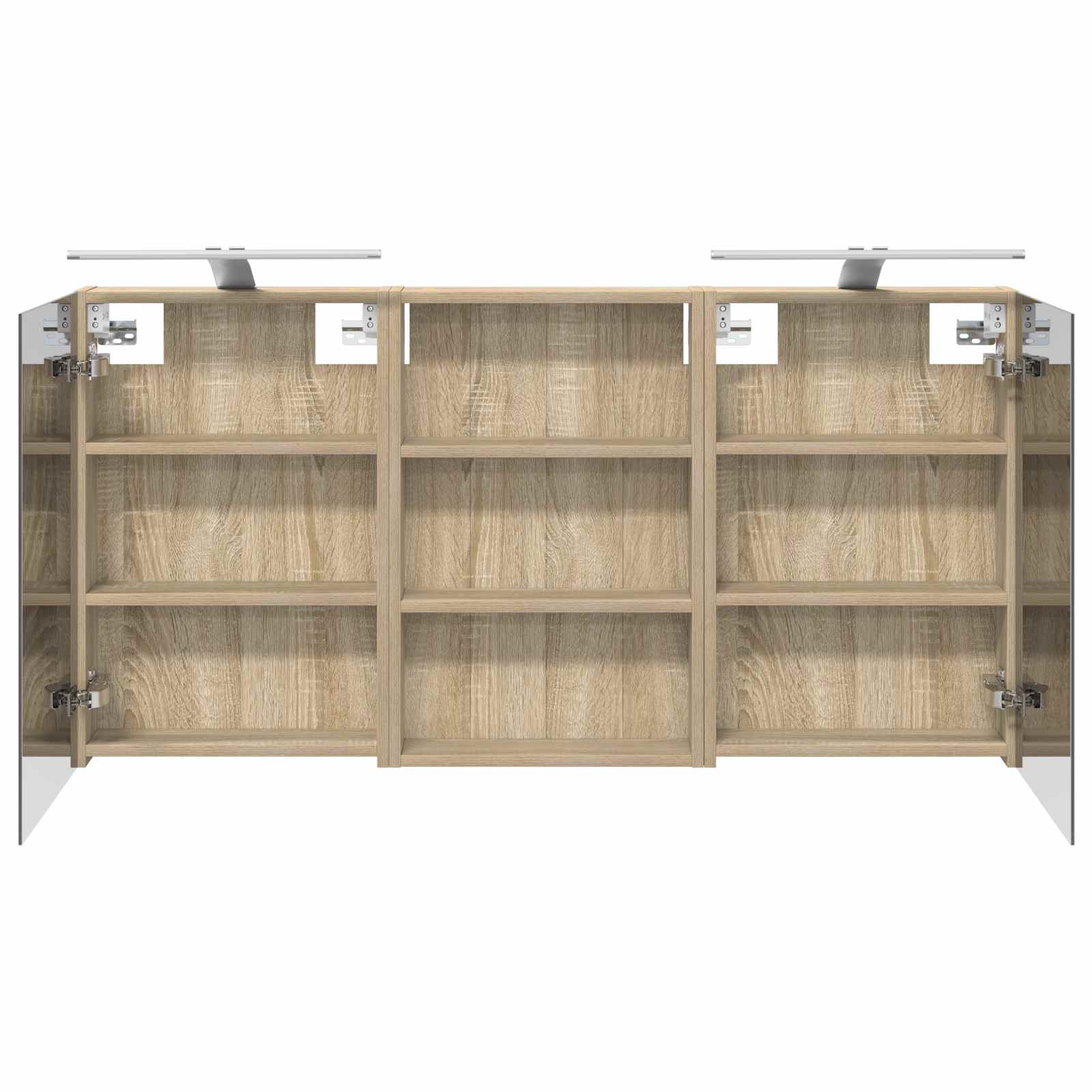Badkamerkastenset 3 pcs 120 x 10,5 x 60,5 cm Bewerkt hout