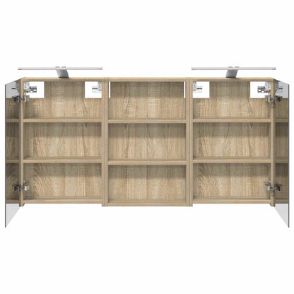 Badkamerkastenset 3 pcs 120 x 10,5 x 60,5 cm Bewerkt hout