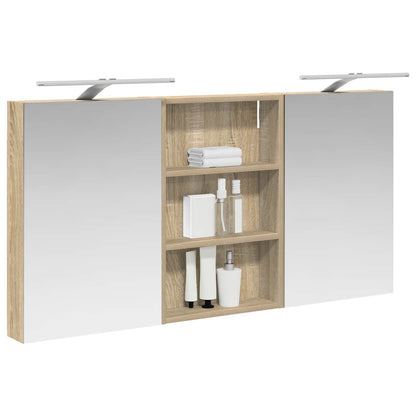 Badkamerkastenset 3 pcs 120 x 10,5 x 60,5 cm Bewerkt hout