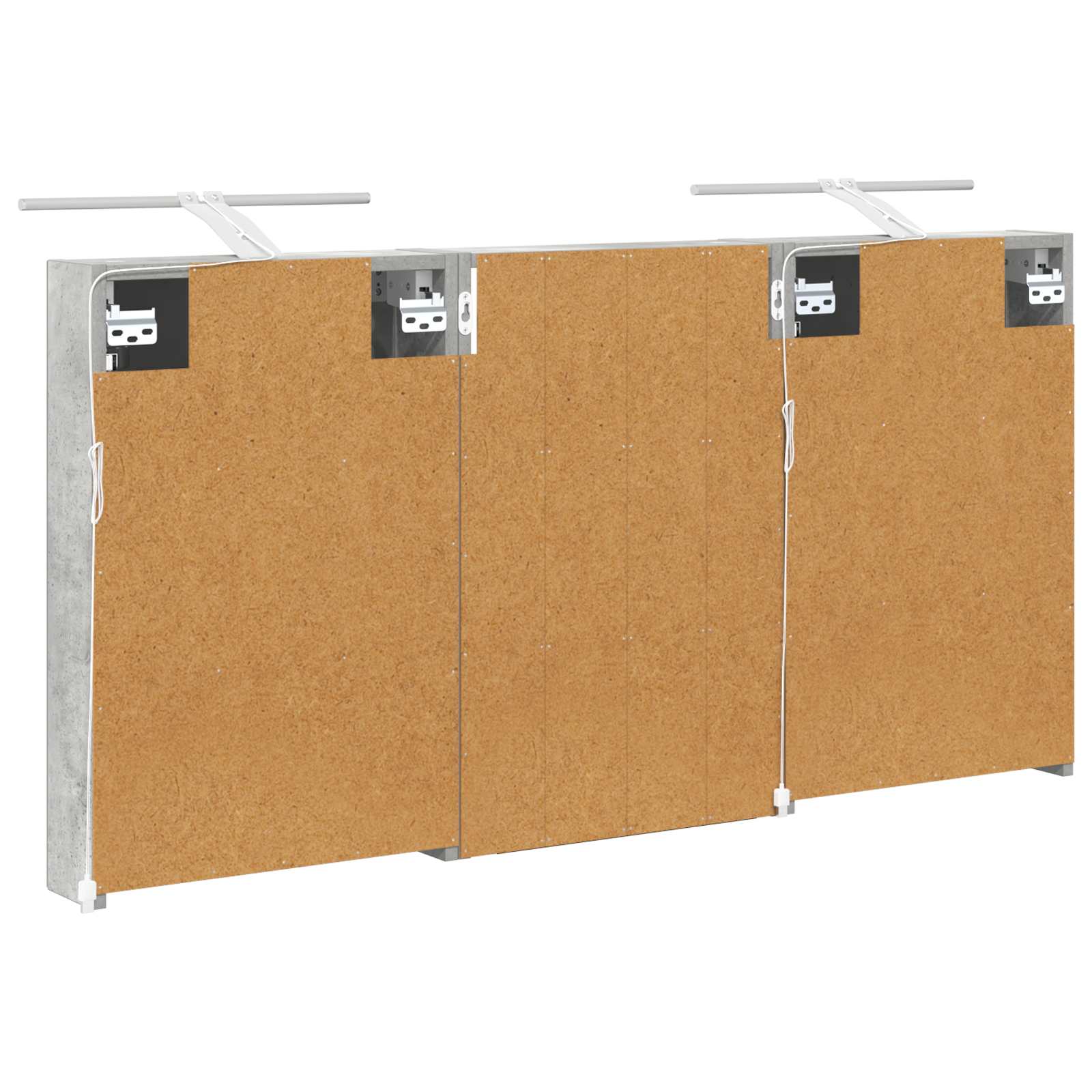 Badkamerkastenset 3 pcs 120 x 10,5 x 60,5 cm Bewerkt hout