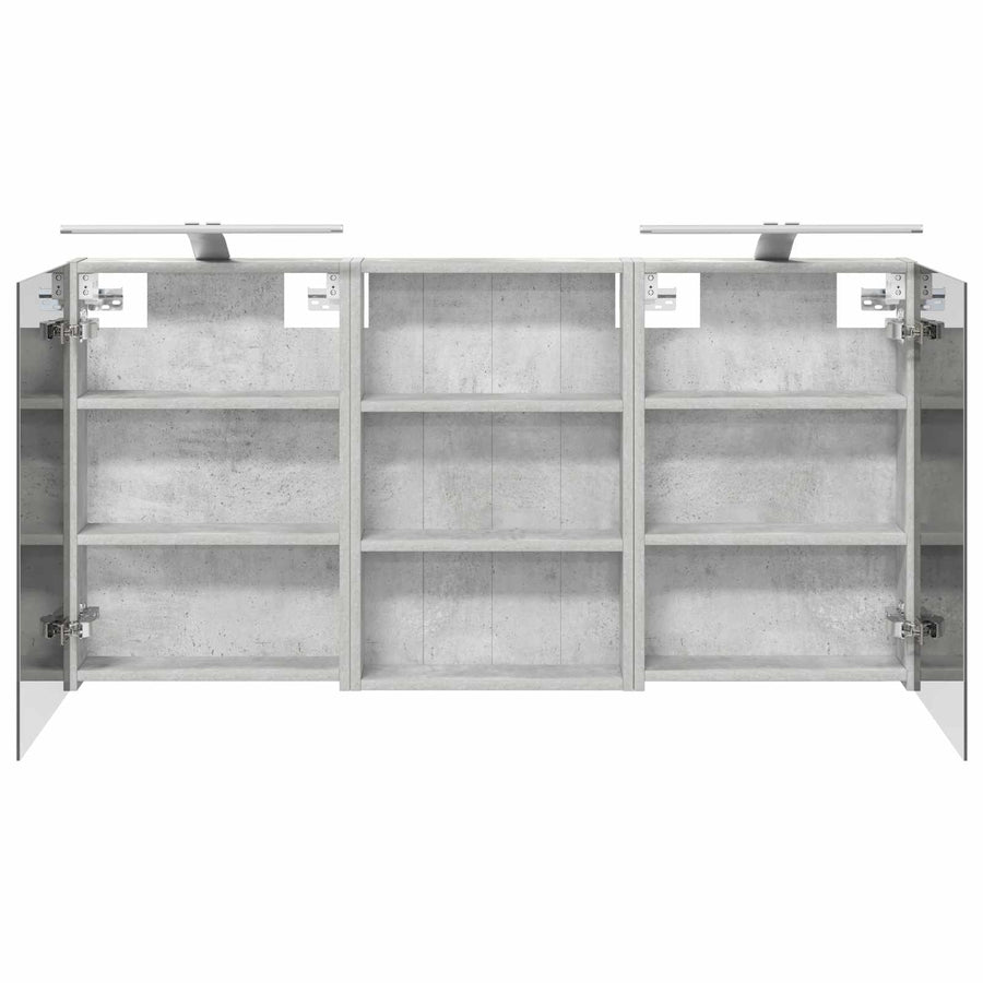 Badkamerkastenset 3 pcs 120 x 10,5 x 60,5 cm Bewerkt hout