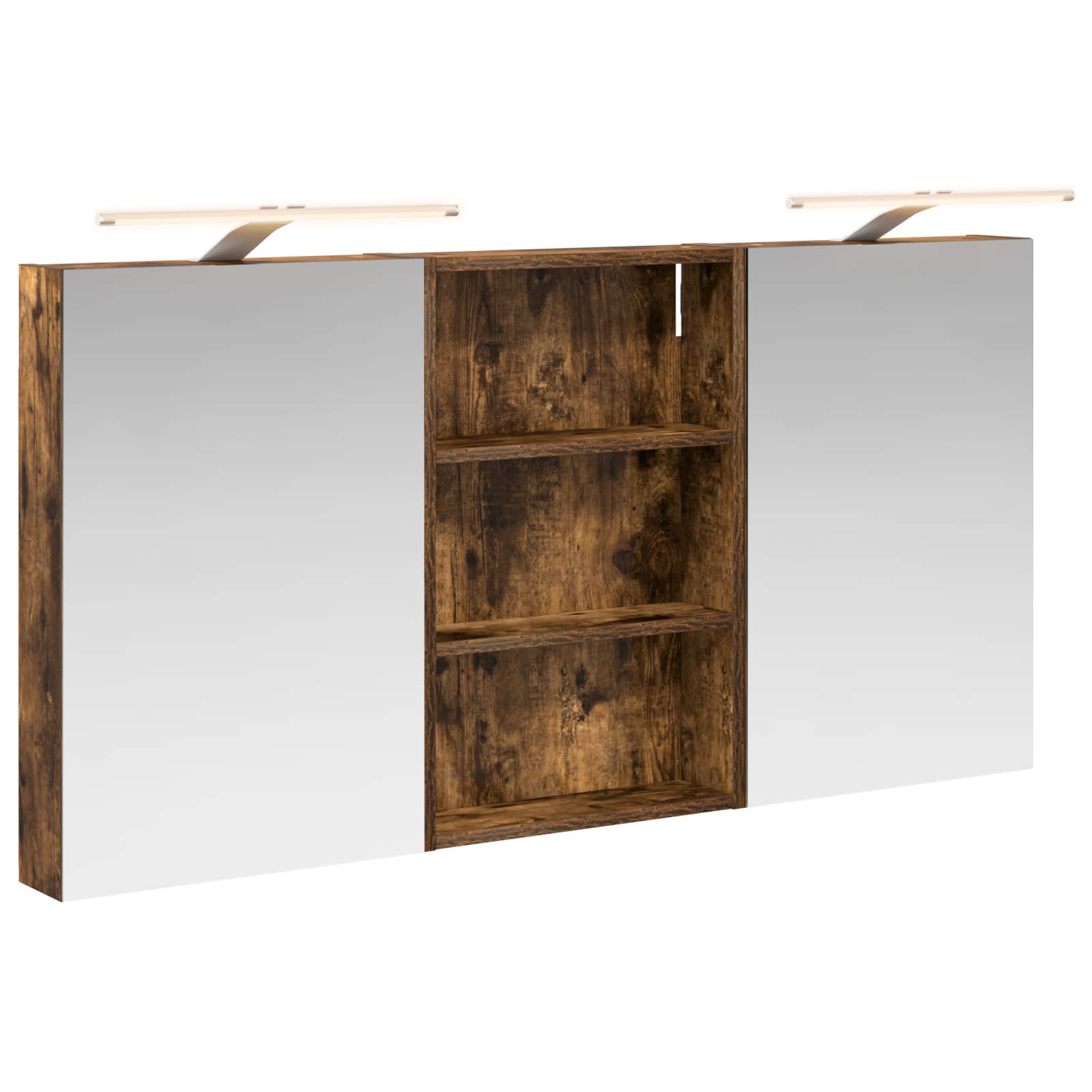 Badkamerkastenset 3 pcs 120 x 10,5 x 60,5 cm Bewerkt hout