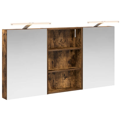 Badkamerkastenset 3 pcs 120 x 10,5 x 60,5 cm Bewerkt hout