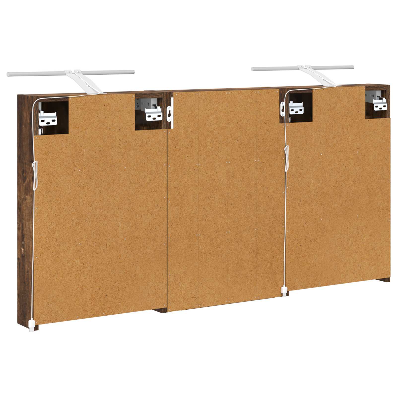 Badkamerkastenset 3 pcs 120 x 10,5 x 60,5 cm Bewerkt hout