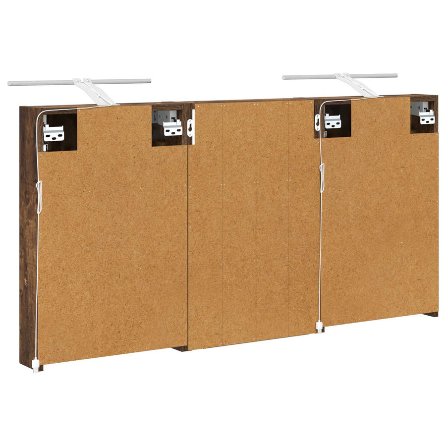 Badkamerkastenset 3 pcs 120 x 10,5 x 60,5 cm Bewerkt hout