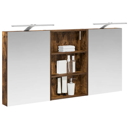 Badkamerkastenset 3 pcs 120 x 10,5 x 60,5 cm Bewerkt hout