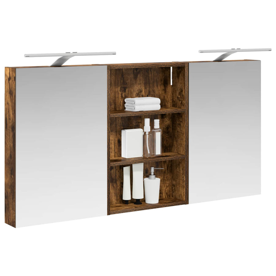 Badkamerkastenset 3 pcs 120 x 10,5 x 60,5 cm Bewerkt hout