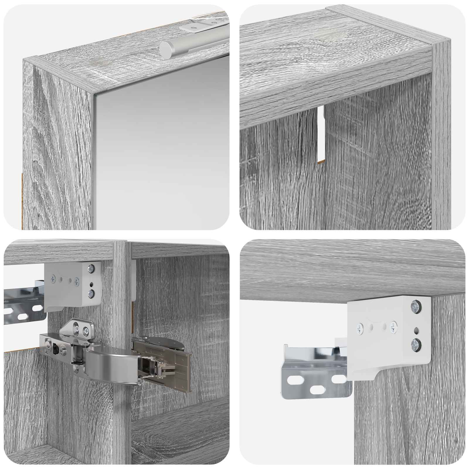 Badkamerkastenset 3 pcs 120 x 10,5 x 60,5 cm Bewerkt hout